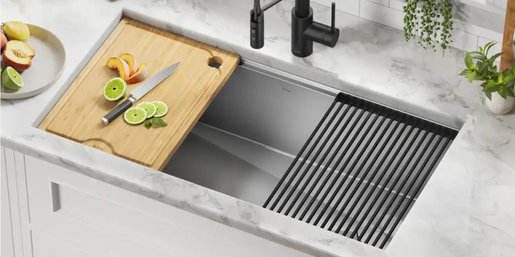 Kraus single bowl kitchen sink