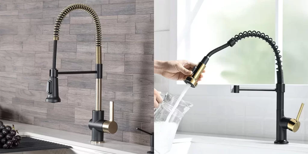 GIMILI Kitchen Faucet with Pull Down Sprayer Commercial Single Handle Lever