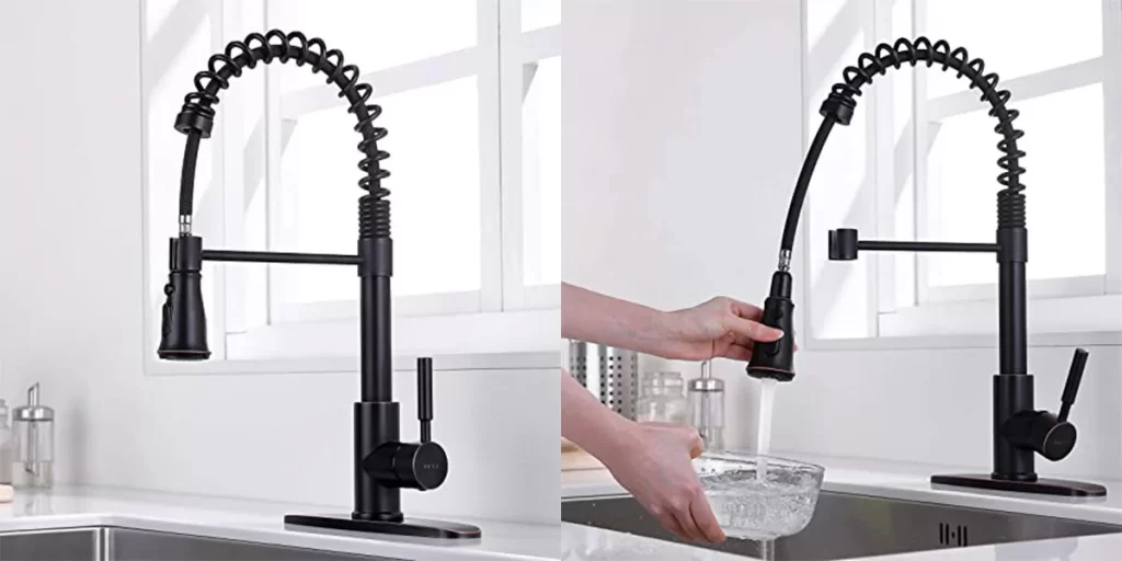 SOKA Kitchen Faucet Oil Rubbed Bronze Commercial Kitchen Sink Faucet with Pull Down Sprayer
