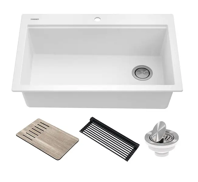 Kraus drop-In Single Bowl Kitchen Sink 