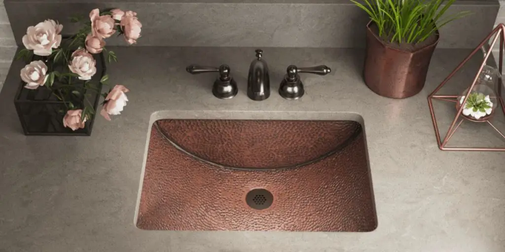 MR Direct kitchen sink in copper color