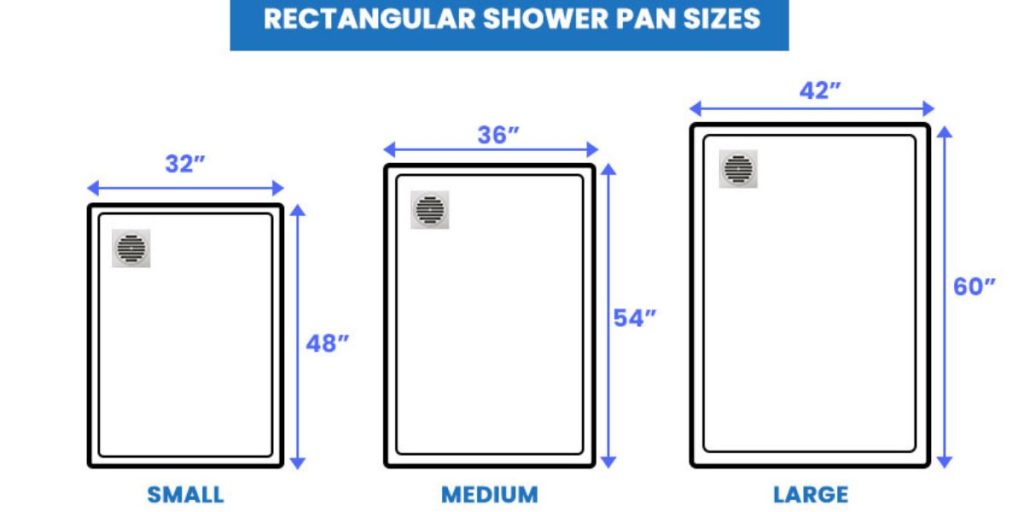 Shower Base Sizes by Width