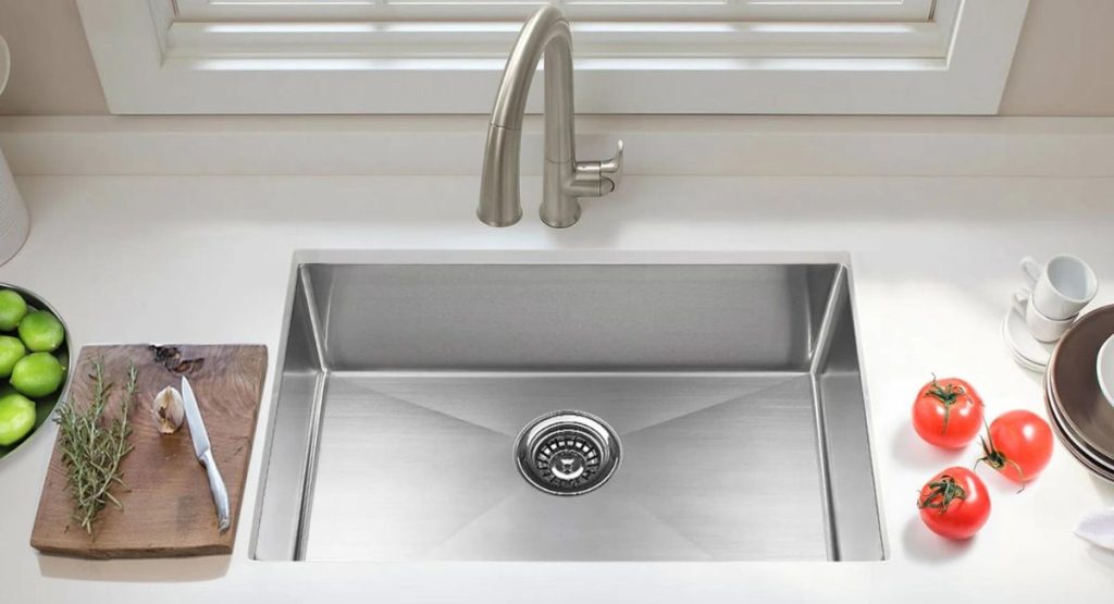 single bowl stainless steel kitchen sink