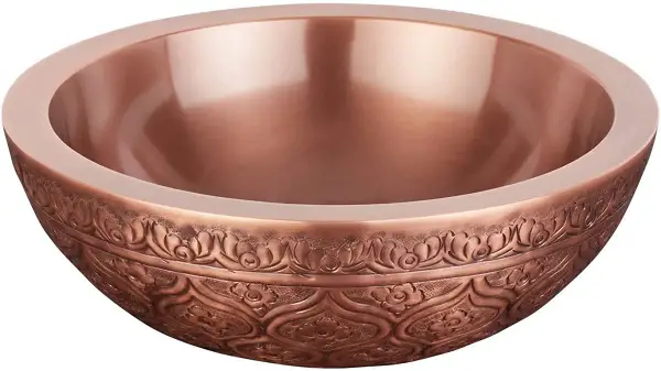 Signature Hardware 921509 Nilofar 14" Copper Vessel Bathroom Sink