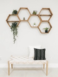 Hexagon Shelves | Honeycomb Shelf | Floating Hexagon Shelf