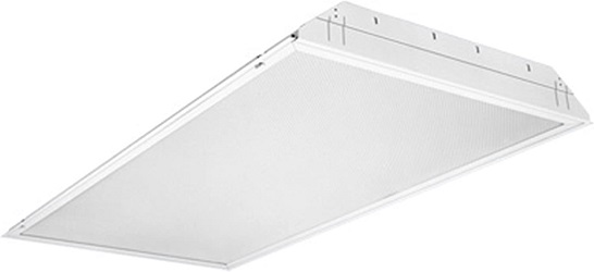 Lithonia Lighting GT3 MV 2 by 4 3-Light Recessed General Purpose Grid Multi-Volt Troffer in white color