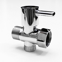 LUXE Metal T-adapter with Shut-off Valve, 3-way Tee Connector, Chrome Finish, for Luxe Neo Bidets