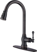 Tohlar black and brushed nickel farmhouse faucet