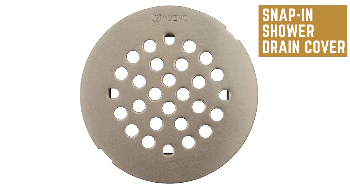 Snap-in shower drain cover examples